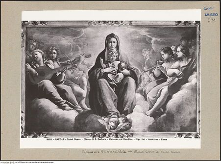 Vorderseite von Alinari [https://www.deutsche-digitale-bibliothek.de/content/lizenzen/rv-ez/] Madonna mit musizierenden Engel - Gesamtansicht, bh184205_recto. Foto.