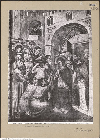 Vorderseite von Alinari [https://www.deutsche-digitale-bibliothek.de/content/lizenzen/rv-ez/] Passion Christi und Erscheinungen nach der AuferstehungChristus vor seinen Richtern. Die Verspottung Christi. Die Kreuztragung - Detail, die Verspottung Christi, bh184245_recto. Foto.