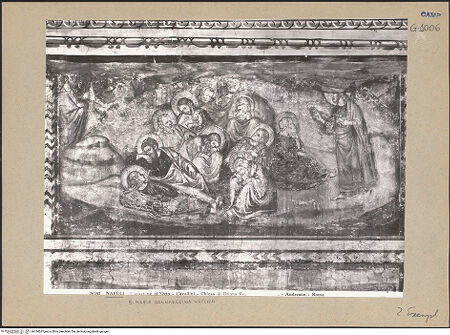 Vorderseite von Alinari [https://www.deutsche-digitale-bibliothek.de/content/lizenzen/rv-ez/] Passion Christi und Erscheinungen nach der AuferstehungChristus im Garten von Gethsemane - Gesamtansicht, bh184247_recto. Foto.