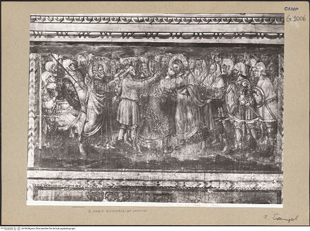 Vorderseite von Alinari [https://www.deutsche-digitale-bibliothek.de/content/lizenzen/rv-ez/] Passion Christi und Erscheinungen nach der AuferstehungDer Judaskuß. Petrus schlägt Malchus das Ohr ab - Gesamtansicht, bh184248_recto. Foto.