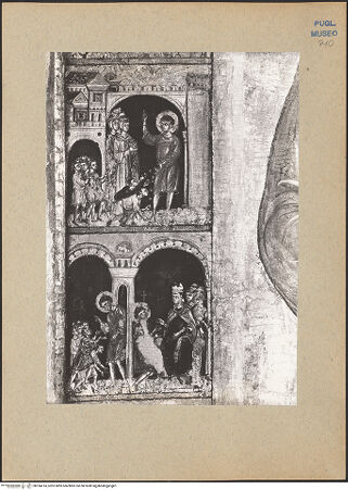 Vorderseite von ICCD [https://www.deutsche-digitale-bibliothek.de/content/lizenzen/rv-ez/] Der heilige Nikolaus der Pilger und Szenen aus seinem Leben - Szenen aus dem Leben des heiligen Nikolaus (linke Seite), bh184314_recto. Foto.