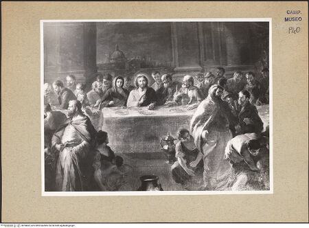 Vorderseite von Hutzel, Max [https://www.deutsche-digitale-bibliothek.de/content/lizenzen/rv-ez/] Das Hochzeitsmahl in Kana - Teilansicht, bh184662_recto. Foto: Hutzel, Max.