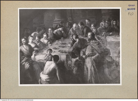 Vorderseite von Hutzel, Max [https://www.deutsche-digitale-bibliothek.de/content/lizenzen/rv-ez/] Das Hochzeitsmahl in Kana - Teilansicht, bh184670_recto. Foto: Hutzel, Max.