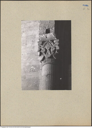 Vorderseite von ICCD [https://www.deutsche-digitale-bibliothek.de/content/lizenzen/rv-ez/] Kapitelle der Seitenschiffe - Nördliches Seitenschiff, sechste Halbsäulenvorlage, Kapitell, bh184936_recto. Foto.