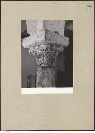 Vorderseite von ICCD [https://www.deutsche-digitale-bibliothek.de/content/lizenzen/rv-ez/] Kapitelle der Unterkirche Santa Maria della Scala - Kapitell des zwölften Jochs rechts, bh184951_recto. Foto.