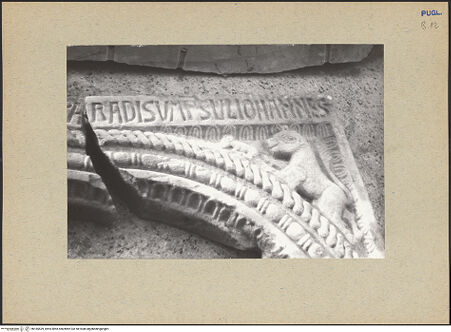 Vorderseite von Schwedhelm, Sabine [https://www.deutsche-digitale-bibliothek.de/content/lizenzen/rv-ez/] Fragment des Ziboriums der alten Kirche Santa Maria - Detail, bh185539_recto. Foto: Schwedhelm, Sabine.