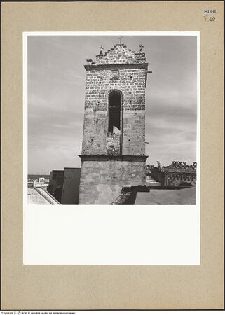 Vorderseite von Sopr. BAS BA [https://www.deutsche-digitale-bibliothek.de/content/lizenzen/rv-ez/] Santa Caterina d'AlessandriaGlockenturm - Ansicht von Westen, bh185717_recto. Foto.