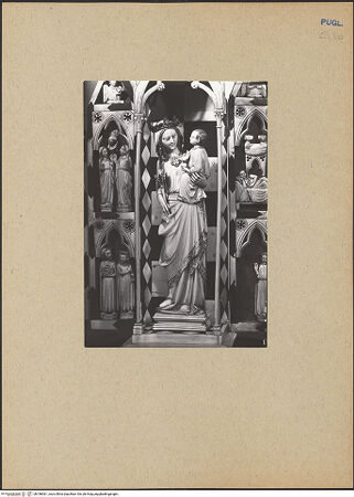 Vorderseite von ICCD [https://www.deutsche-digitale-bibliothek.de/content/lizenzen/rv-ez/] Flügelaltar (Madonna, Heiligen und Szenen aus dem Leben von Maria) - Detail, bh186061_recto. Foto.