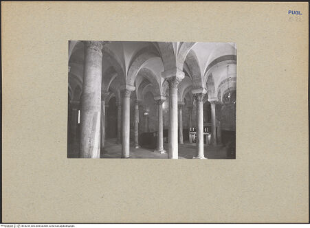 Vorderseite von ICCD [https://www.deutsche-digitale-bibliothek.de/content/lizenzen/rv-ez/] CattedraleUnterkircheCripta di San Nicola - Blick auf die Hauptapsis von Südwesten, bh186169_recto. Foto.