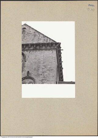 Vorderseite von ICCD [https://www.deutsche-digitale-bibliothek.de/content/lizenzen/rv-ez/] CattedraleNordfassadeNordquerhausarm - Oberes Gesims von Nordwesten, bh186188_recto. Foto.
