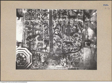 Vorderseite von ICCD [https://www.deutsche-digitale-bibliothek.de/content/lizenzen/rv-ez/] Fußbodenmosaik des Mittelschiffes (Lebensbaum, Alexander der Große, der Turm von Babel, Geschichte des Noah, Monatsarbeiten, der Sündenfall, Abel und Kain, König Artus) - Westlicher Teil (vor der Restaurierung 1986-1991), bh186216_recto. Foto.