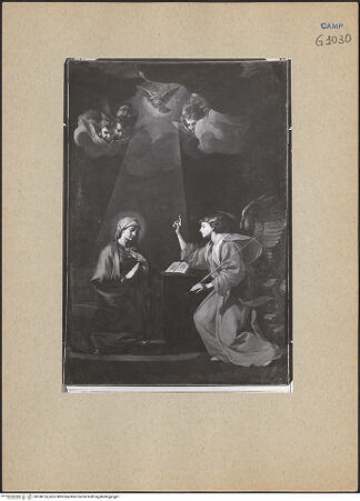 Vorderseite von ICCD [https://www.deutsche-digitale-bibliothek.de/content/lizenzen/rv-ez/] Verkündigung - Gesamtansicht, bh188155_recto. Foto.