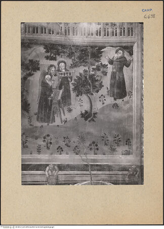 Vorderseite von ICCD [https://www.deutsche-digitale-bibliothek.de/content/lizenzen/rv-ez/] Szenen aus dem Leben der heiligen AnachoretenLeben in der Wüste und Ekstase - Teilansicht (rechte Seite), bh188167_recto. Foto.