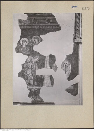 Vorderseite von ICCD [https://www.deutsche-digitale-bibliothek.de/content/lizenzen/rv-ez/] Szenen aus dem Leben der Heiligen und Kreuzigung ChristiDie Kreuzigung Petri - Gesamtansicht, bh188213_recto. Foto.