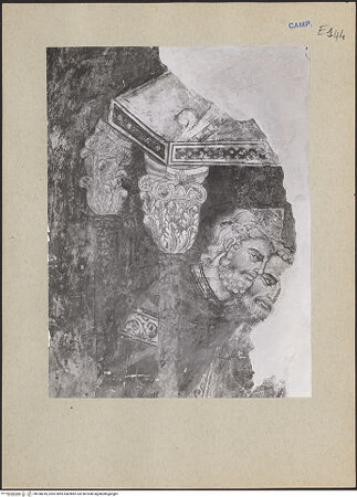 Vorderseite von ICCD [https://www.deutsche-digitale-bibliothek.de/content/lizenzen/rv-ez/] Szenen aus dem Leben der Heiligen und Kreuzigung ChristiMission des heiligen Stephanus? - Detail (linke Seite), bh188245_recto. Foto.