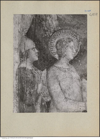 Vorderseite von ICCD [https://www.deutsche-digitale-bibliothek.de/content/lizenzen/rv-ez/] Szenen aus dem Leben MariasAnbetung der heiligen drei Könige - Detail: König (links), bh188298_recto. Foto.