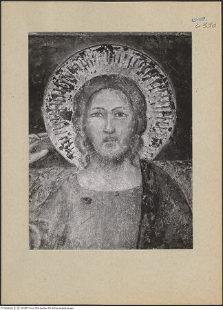 Vorderseite von ICCD [https://www.deutsche-digitale-bibliothek.de/content/lizenzen/rv-ez/] Mensa Christi - Detail: Christus, Büste, bh188315_recto. Foto.