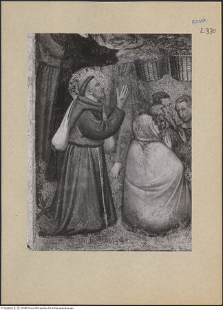 Vorderseite von ICCD [https://www.deutsche-digitale-bibliothek.de/content/lizenzen/rv-ez/] Mensa Christi - Detail: Heiliger Franziskus, bh188318_recto. Foto.