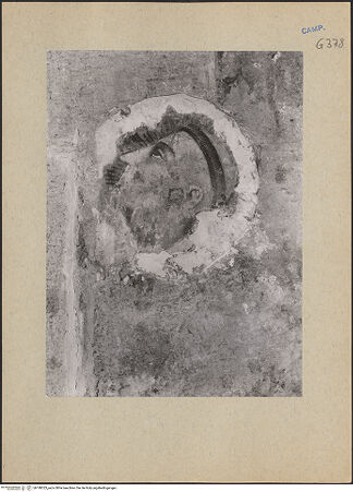 Vorderseite von ICCD [https://www.deutsche-digitale-bibliothek.de/content/lizenzen/rv-ez/] Madonna mit Kind (Eucharistische Allegorie) - Madonna del Cucito; Franziskaner (links) - Detail: Franziskaner (Hl. Franziskus?), bh188323_recto. Foto.