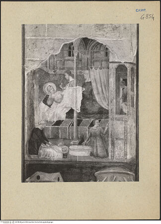 Vorderseite von ICCD [https://www.deutsche-digitale-bibliothek.de/content/lizenzen/rv-ez/] Szenen aus dem Leben MariasGeburt Marias - Gesamtansicht, bh188340_recto. Foto.