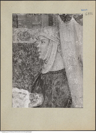 Vorderseite von ICCD [https://www.deutsche-digitale-bibliothek.de/content/lizenzen/rv-ez/] Szenen aus dem Leben MariasGeburt Marias - Detail: Frau, bh188343_recto. Foto.