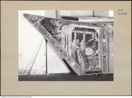 Vorderseite von ICCD [https://www.deutsche-digitale-bibliothek.de/content/lizenzen/rv-ez/] Die sieben Sakramente und der Triumph der KircheSakrament der Letzten Ölung - Gesamtansicht (während der Restaurierung), bh188344_recto. Foto.