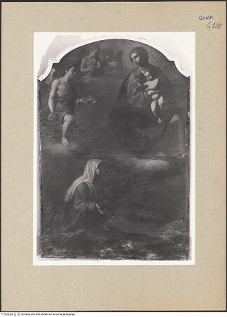 Vorderseite von Sopr. BAS NA [https://www.deutsche-digitale-bibliothek.de/content/lizenzen/rv-ez/] Vision der heiligen Candida - Gesamtansicht, bh188364_recto. Foto.