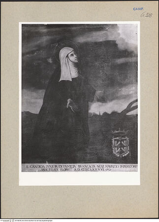 Vorderseite von Sopr. BAS NA [https://www.deutsche-digitale-bibliothek.de/content/lizenzen/rv-ez/] Heilige Candida - Gesamtansicht, bh188368_recto. Foto.