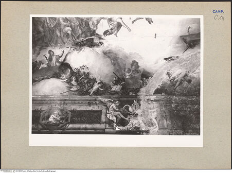 Vorderseite von Hutzel, Max [https://www.deutsche-digitale-bibliothek.de/content/lizenzen/rv-ez/] Glorie des Heinrich IV und der Bourbonen-Familie - Detail, bh188627_recto. Foto: Hutzel, Max.