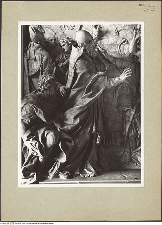 Vorderseite von unbekannt [https://www.deutsche-digitale-bibliothek.de/content/lizenzen/rv-fz/] Attilas Vertreibung durch Papst Leo I. - Detail: Papst Leo I., bh188940_recto. Foto: Rigamonti.