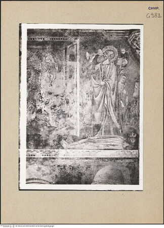 Vorderseite von Sopr. BAS NA [https://www.deutsche-digitale-bibliothek.de/content/lizenzen/rv-ez/] Szenen aus dem Leben des heiligen Johannes des EvangelistenJohannes trinkt aus dem Giftkelch - Gesamtansicht, bh190663_recto. Foto.