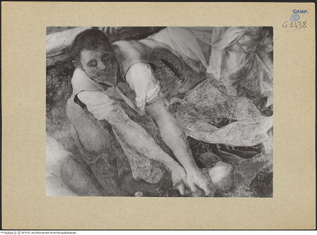 Vorderseite von Sopr. BAS NA [https://www.deutsche-digitale-bibliothek.de/content/lizenzen/rv-ez/] Kreuzigung Christi - Detail: Henkersknecht, bh191431_recto. Foto.