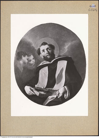 Vorderseite von Sopr. BAS NA [https://www.deutsche-digitale-bibliothek.de/content/lizenzen/rv-ez/] Der heilige Thomas von Aquin - Gesamtansicht, bh191434_recto. Foto.