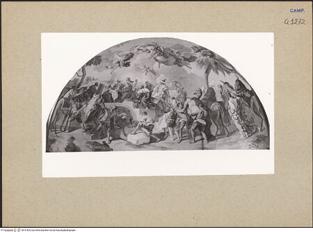 Vorderseite von Sopr. BAS NA [https://www.deutsche-digitale-bibliothek.de/content/lizenzen/rv-ez/] Szenen des Marienlebens und sechs TugendpersonifikationenAnbetung der Könige - Gesamtansicht, bh191894_recto. Foto.