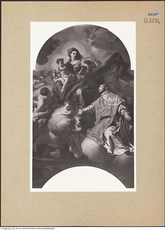 Vorderseite von Sopr. BAS NA [https://www.deutsche-digitale-bibliothek.de/content/lizenzen/rv-ez/] Die Madonna erscheint dem heiligen Ignatius von Loyola - Gesamtansicht, bh191907_recto. Foto.