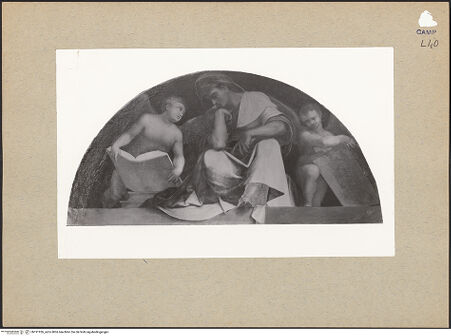 Vorderseite von Sopr. BAS NA [https://www.deutsche-digitale-bibliothek.de/content/lizenzen/rv-ez/] Deckendekoration und WanddekorationPropheten; SybillenSibyl - Gesamtansicht, bh191926_recto. Foto.