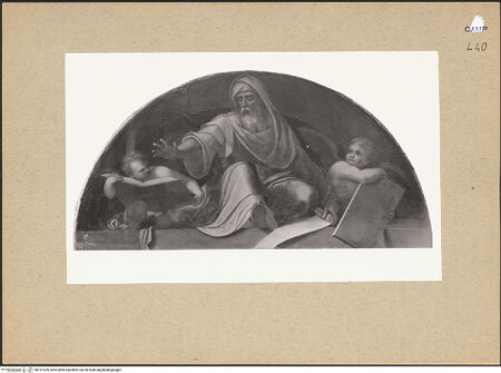 Vorderseite von Sopr. BAS NA [https://www.deutsche-digitale-bibliothek.de/content/lizenzen/rv-ez/] Deckendekoration und WanddekorationPropheten; SybillenProphet - Gesamtansicht, bh191929_recto. Foto.