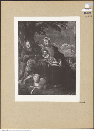 Vorderseite von Sopr. BAS NA [https://www.deutsche-digitale-bibliothek.de/content/lizenzen/rv-ez/] Heilige Familie mit Johannes dem Täufer als Kind - Gesamtansicht, bh192320_recto. Foto.