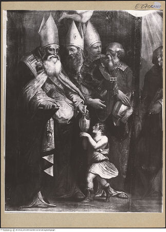 Vorderseite von ICCD [https://www.deutsche-digitale-bibliothek.de/content/lizenzen/rv-ez/] Die Schutzheiligen von Neapel - Linke Seite, bh192526_recto. Foto.