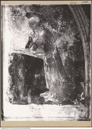 Vorderseite von ICCD [https://www.deutsche-digitale-bibliothek.de/content/lizenzen/rv-ez/] Verkündigung - Detail: Maria, bh192530_recto. Foto.