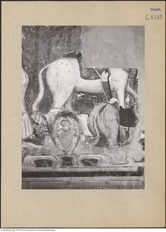 Vorderseite von ICCD [https://www.deutsche-digitale-bibliothek.de/content/lizenzen/rv-ez/] Szenen aus dem Leben der heiligen Maria MagdalenaDie heilige Maria Magdalena erweckt einen Ritter - Detail: der Ritter, bh192726_recto. Foto.