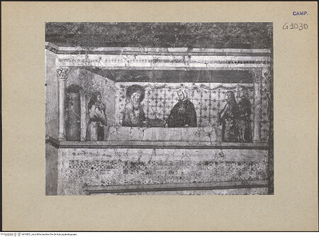 Vorderseite von ICCD [https://www.deutsche-digitale-bibliothek.de/content/lizenzen/rv-ez/] Szenen aus dem Leben der heiligen Elisabeth von ThüringenFrömmigkeit und Amonsen der Elisabeth - Detail, Elisabeth verweigert das gemeinsame Mahl mit ihrem Mann, bh192821_recto. Foto.