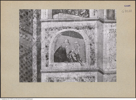 Vorderseite von ICCD [https://www.deutsche-digitale-bibliothek.de/content/lizenzen/rv-ez/] Szenen aus dem Leben der heiligen Elisabeth von ThüringenFrömmigkeit und Amonsen der Elisabeth - Detail, Leute in einer Loggia, bh192827_recto. Foto.