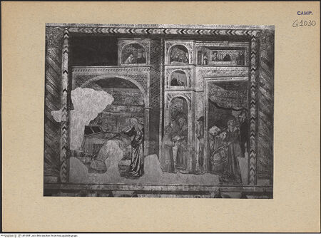 Vorderseite von ICCD [https://www.deutsche-digitale-bibliothek.de/content/lizenzen/rv-ez/] Szenen aus dem Leben der heiligen Elisabeth von ThüringenFrömmigkeit und Amonsen der Elisabeth - Gesamtansicht, bh192831_recto. Foto.