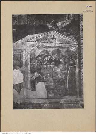 Vorderseite von ICCD [https://www.deutsche-digitale-bibliothek.de/content/lizenzen/rv-ez/] Szenen aus dem Leben der heiligen Elisabeth von ThüringenWeg, Werk, Demut und Tod der Elisabeth - Detail, Tod der Elisabeth, bh192835_recto. Foto.