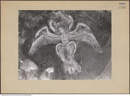 Vorderseite von ICCD [https://www.deutsche-digitale-bibliothek.de/content/lizenzen/rv-ez/] Szenen aus dem Leben des heiligen FranziskusDie Stigmatisation des hl. Franziskus - Detail: Cherub, bh192843_recto. Foto.