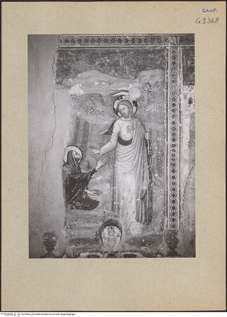 Vorderseite von ICCD [https://www.deutsche-digitale-bibliothek.de/content/lizenzen/rv-ez/] Szenen aus dem Leben der heiligen Maria MagdalenaNoli me tangere - Gesamtansicht, bh192863_recto. Foto.