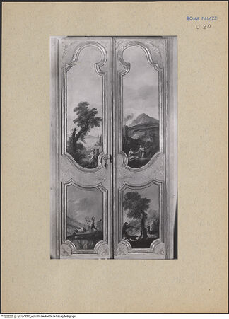 Vorderseite von GFN [https://www.deutsche-digitale-bibliothek.de/content/lizenzen/rv-ez/] Tür mit Landschaftsdarstellungen und Figuren - , bh192902_recto. Foto.