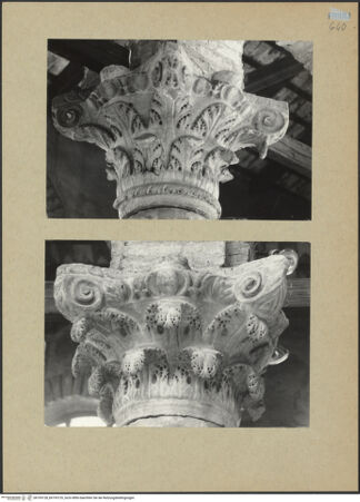 Vorderseite von Brenk [https://www.deutsche-digitale-bibliothek.de/content/lizenzen/rv-ez/] Kapitelle des LanghausesKapitell 4 (N4) - Gesamtansicht, bh193128_bh193129_recto. Foto: Brenk, Beat.