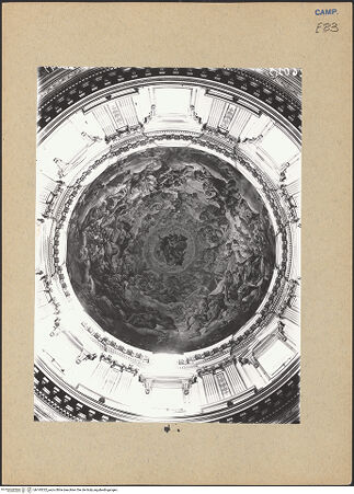 Vorderseite von ICCD [https://www.deutsche-digitale-bibliothek.de/content/lizenzen/rv-ez/] Kuppelausmalung: Paradies - Gesamtansicht, bh193322_recto. Foto.